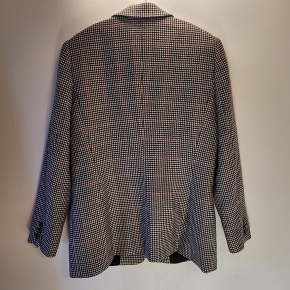 Escada Wool Cashmere Silk Blend Houndstooth Blazer - Size 40 - Picture 2 of 11